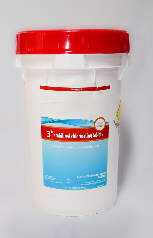 3" Stabilized Chlorinating Tablets (50 lb. Pail)